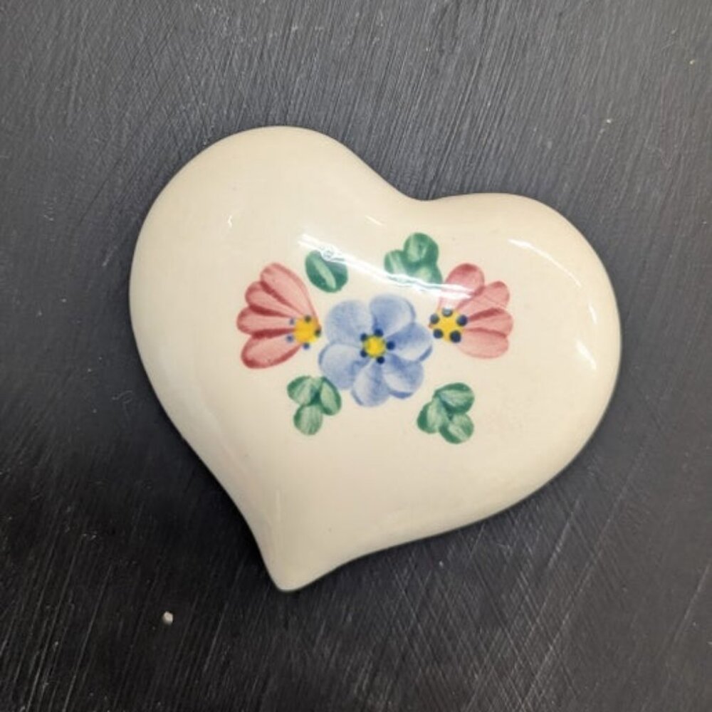 Vintage Ceramic Heart Wall Hanging (3 pc)